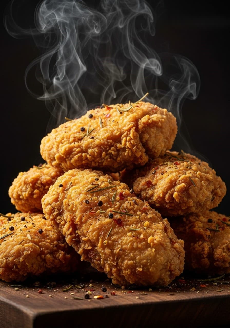 Food ad creative with close-up ingredients